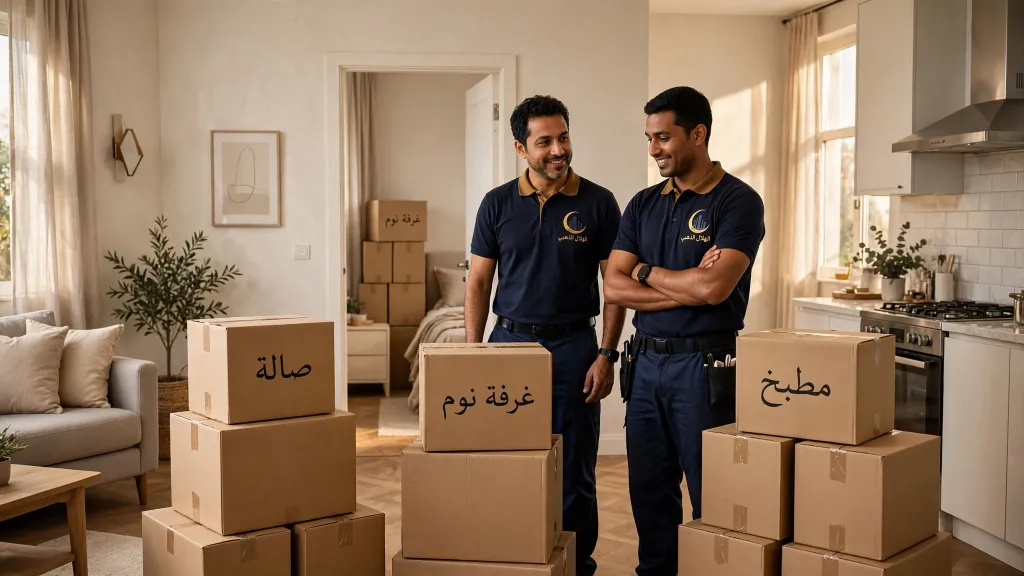 تجميع كراتين الأثاث قبل يوم النقل