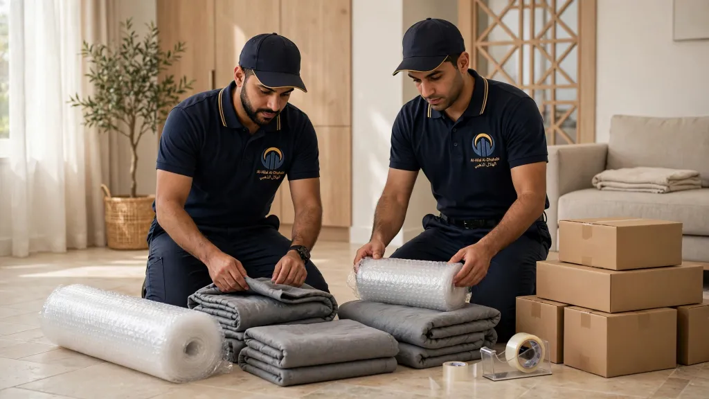 تجهيز مواد التغليف قبل نقل الأثاث
