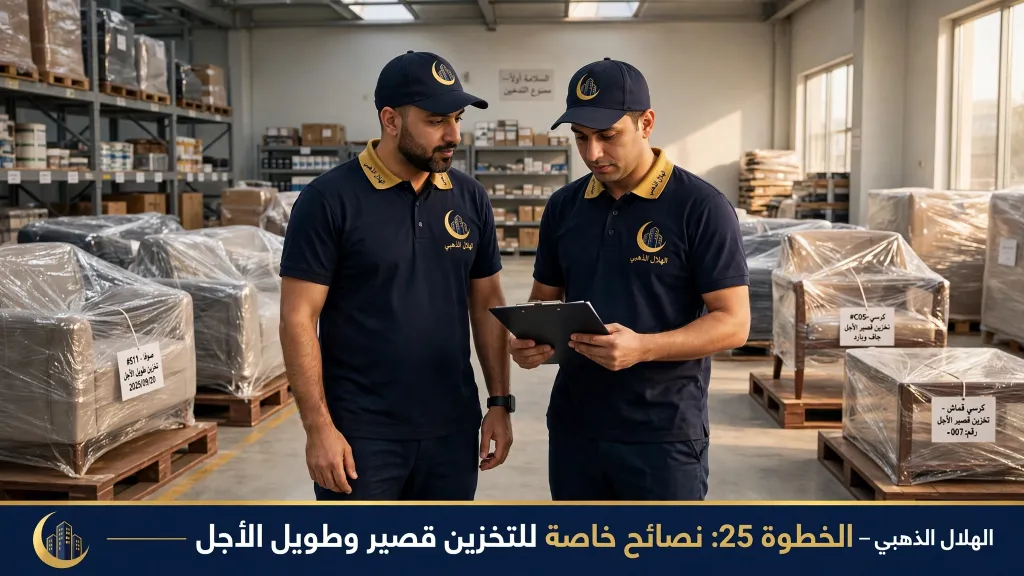 تخزين الأثاث بعد التغليف والنقل